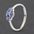 Pre-Owned 9ct White Gold Tanzanite & 0.05ct Diamond Cluster Ring 41384584