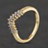 Pre-Owned 9ct Yellow Gold 0.20ct Diamond 2 Row Wishbone Ring 41384655