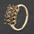 Pre-Owned 9ct Yellow Gold Smoky Quartz & 0.04ct Diamond Three Row Ring 41384668