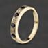 Pre-Owned 9ct Yellow Gold Sapphire & 0.06ct Diamond Half Eternity Ring 41384672