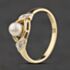 Pre-Owned 9ct Yellow Gold Pearl & 0.01ct Diamond Dress Ring 41384673