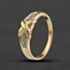Pre-Owned 9ct Two Colour Gold 0.03ct Diamond Cross Dress Ring 41384718