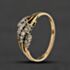 Pre-Owned 9ct Yellow Gold 0.30ct Diamond Four Row Cross Over Dress Ring 41384723