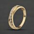 Pre-Owned 9ct Yellow Gold 0.05ct Diamond Crossover Cluster Ring 41384734