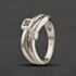 Pre-Owned 9ct White Gold Diamond & Iolite Two Row Dress Ring 41384739