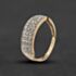 Pre-Owned 9ct Yellow Gold 0.25ct Diamond Pave Dress Ring 41384747
