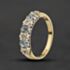 Pre-Owned 9ct Yellow Gold Aquamarine & Diamond Dress Ring 41384767