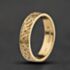 Pre-Owned 9ct Yellow Gold Diamond Flat Heart Pattern Band Ring 41384769