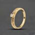 Pre-Owned Yellow Gold Diamond Rubover Shoulder Set Solitaire Ring 41384792
