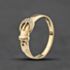 Pre-Owned 9ct Yellow Gold Diamond Buckle Ring 41384793