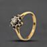 Pre-Owned Vintage Yellow Gold Diamond & Sapphire Flower Cluster Ring 41384799