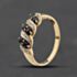 Pre-Owned 9ct Yellow Gold Diamond & Sapphire Twist Dress Ring 41384804