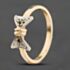 Pre-Owned 9ct Yellow Gold Sapphire & Diamond Bow Fancy Ring 41384816