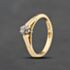Pre-Owned Vintage Yellow Gold 0.15ct Brilliant Cut Diamond Solitaire Ring 41384835
