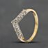 Pre-Owned 9ct Yellow Gold Brilliant Cut Diamond Half Wishbone Ring 41384862