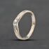 Pre-Owned 9ct White Gold Brilliant Cut Diamond Rubover Three Stone Half Wishbone Ring 41384864