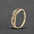 Pre-Owned 9ct Yellow Gold 0.10ct Diamond Crossover Crossover Ring 41384874