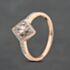 Pre-Owned 9ct Rose Gold Morganite & 0.12ct Brilliant Cut Diamond Marquise Shaped Cluster Ring 41384894