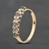 Pre-Owned 9ct Yellow Gold Blue Topaz & 0.02ct Diamond Half Eternity Ring 41384899