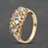 Pre-Owned Vintage 9ct Yellow Gold Aquamarine & 0.04ct Diamond Seven Stone Ring 41384907