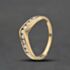 Pre-Owned 9ct Yellow Gold Diamond Channel Set Wishbone Ring 41384916