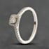 Pre-Owned 9ct White Gold 0.25ct Brilliant Cut Diamond Halo Ring 41384936
