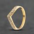 Pre-Owned 18ct Yellow Gold 0.33ct Brilliant Cut Diamond Half Wishbone Ring 41384950