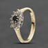 Pre-Owned Vintage Yellow Gold Sapphire & 0.20ct Brilliant Cut Diamond Boat Shaped Cluster Ring 41384968