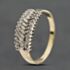 Pre-Owned 9ct Yellow Gold 0.25ct Diamond Three Row Ring 41384998