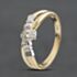 Pre-Owned 9ct Two Colour Gold 0.01ct Brilliant Cut Diamond Claddagh Ring 41385008