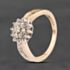 Pre-Owned 9ct Yellow Gold 0.20ct Diamond Flower Cluster Ring 41385022