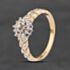 Pre-Owned 9ct Yellow Gold 0.20ct Diamond Flower Cluster Ring 41385023