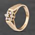 Pre-Owned 9ct Yellow Gold 0.12ct Brilliant Cut Diamond Flower Cluster Ring 41385026