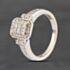 Pre-Owned 9ct White Gold 0.50ct Diamond Oblong Cluster Ring 41385027