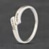 Pre-Owned 9ct White Gold 0.04ct Brilliant Cut Diamond Crossover Ring 41385036