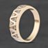 Pre-Owned Vintage 9ct Yellow Gold 0.11ct Diamond Zig Zag Band Ring 41385042