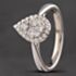 Pre-Owned 9ct White Gold 0.33ct Brilliant Cut Diamond Pear Shaped Cluster Ring 41482611