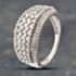 Pre-Owned 9ct White Gold 1.00ct Brilliant & Single Cut Diamond Five Row Ring 41481293
