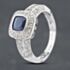 Pre-Owned 18ct White Gold Sapphire & Diamond Cluster Ring 41481604