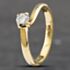 Pre-Owned 18ct Yellow Gold Brilliant Cut Diamond Twist Solitaire Ring 41481636