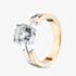 Pre-Owned 18ct Two Colour Gold Certificated 1.50ct Brilliant Cut Diamond Solitaire Ring 41481723