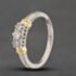 Pre-Owned 18ct Two Colour Gold 0.25ct Brilliant Cut Diamond Three Stone Ring 41481892
