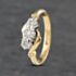 Pre-Owned Vintage Yellow Gold 0.07ct Brilliant Cut Diamond Rubover Twist Three Stone Ring 41481895