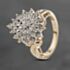 Pre-Owned 9ct Yellow Gold 0.25ct Diamond Pear Shaped Cluster Ring 41481992