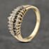 Pre-Owned 9ct Yellow Gold 0.50ct Brilliant Cut Diamond Three Row Ring 41482049
