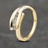 Pre-Owned 18ct Two Colour Gold 0.15ct Brilliant Cut Diamond Crossover Five Stone Ring 41482055
