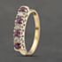 Pre-Owned 18ct Yellow Gold Ruby & 0.21ct Diamond Seven Stone Ring 41482123