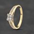 Pre-Owned 18ct Yellow Gold 0.50ct Diamond With Diamond Set Shoulders Four Stone Ring 41482130