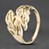 Pre-Owned 14ct Three Colour Gold 0.04ct Diamond Set Leaf Crossover Design Dress Ring 41482144