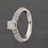 Pre-Owned Platinum Certificated 0.41ct Brilliant Cut Diamond Shoulder Set Solitaire Ring 41482173